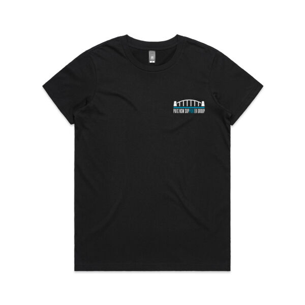 PAFC NSW Supporter Group Women's Shirt (Black, Small Logo) Thumbnail