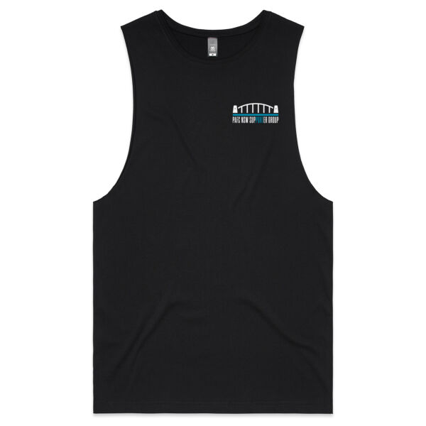 PAFC NSW Supporter Group Men's Muscle Tee (Black, Small Logo) Thumbnail